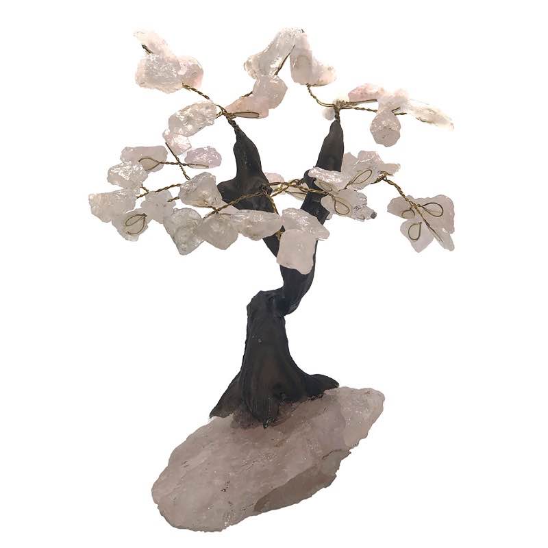 Gemstone Bonsai Tree, Large (Rose Quartz)